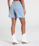 Keep your look easy and on-trend with the All Day Mid-Rise Denim Jorts, denim blue jean shorts made for everyday summer outfits.