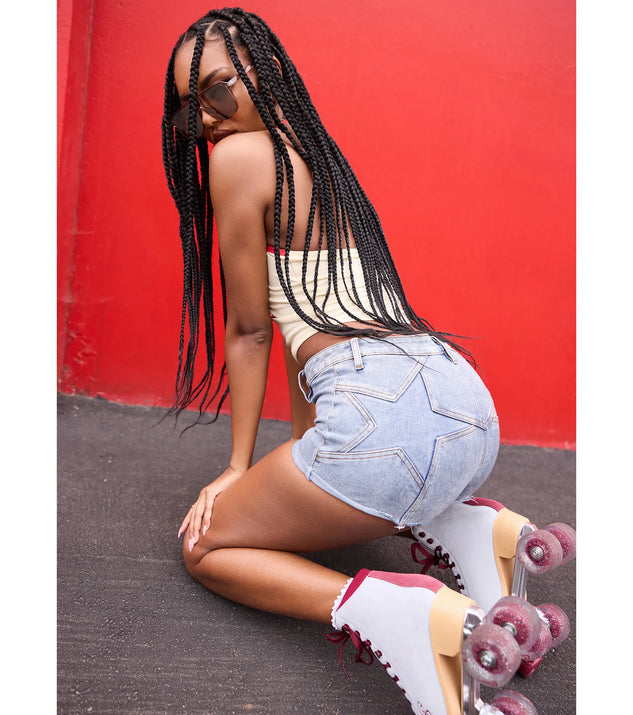 Super Star Mid-Rise Denim Shorts | Windsor