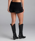Pack light and style smarter in the Edgy Girlie Mid-Rise Studded Denim Skort, a black vacation outfit essential that blends breezy comfort with destination-ready detail.