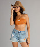 Casual Charm Texas© Patch Cut-Off Denim Shorts