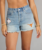 Casual Charm Texas© Patch Cut-Off Denim Shorts