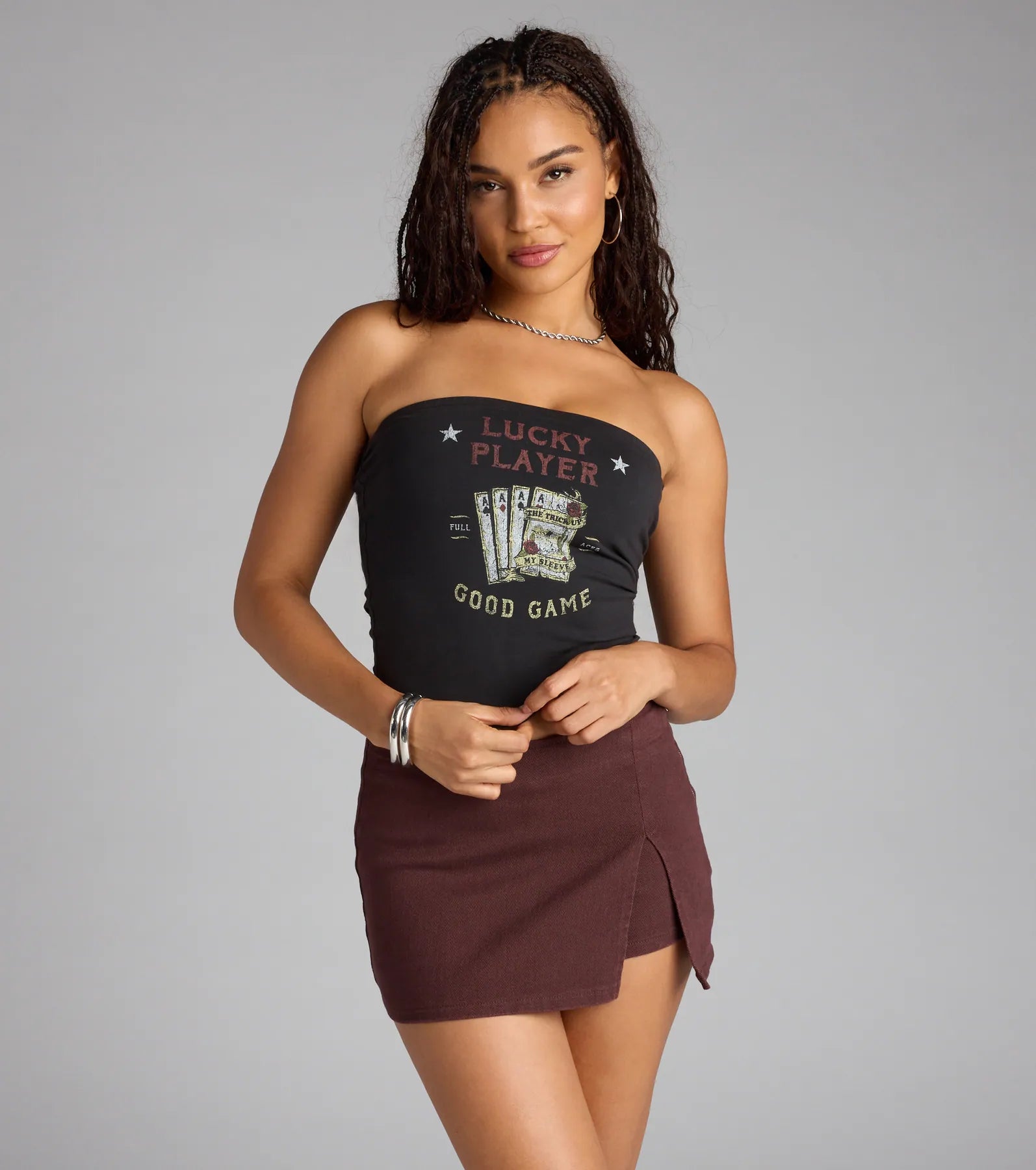 ♡BR96FS♡ Own the Moment Mid-Rise Slit Skort | Windsor