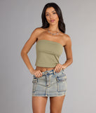 Style up your rotation with the Throwback Cool Denim Cargo Mini Skirt, a trendy skirt made to anchor every outfit with attitude and ease.