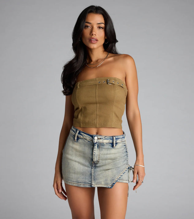 Side Tied and Vibin’ Denim Skort