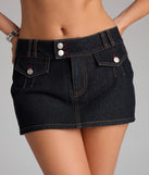 Just Add Attitude Mid-Rise Denim Skort
