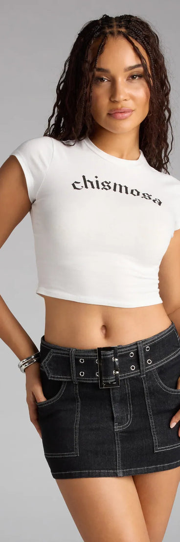 Style up your rotation with the Street Edge Belted Denim Mini Skort, a trendy black skort made to anchor every outfit with attitude and ease.