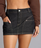 Pocket Play Denim Mini Skort