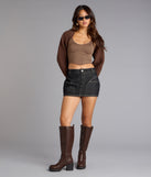 Pocket Play Denim Mini Skort