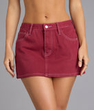 Match Point Mid-Rise Denim Skort