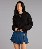 Cool Intentions Pleated Denim Mini Skort