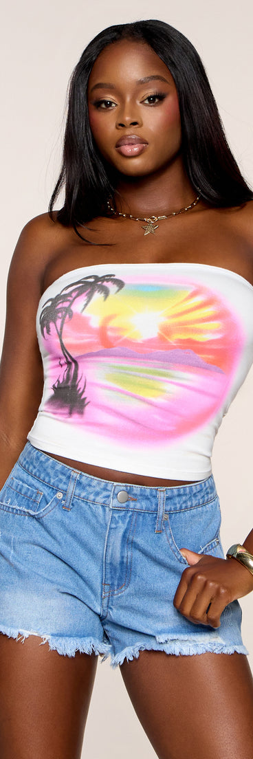 Living In These Mid-Rise Denim Shorts