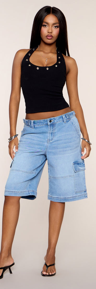 Off Duty Details Mid Rise Cargo Jort