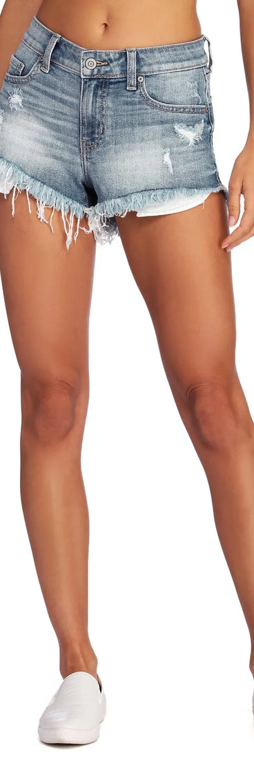 On The Fray Low Rise Shorts