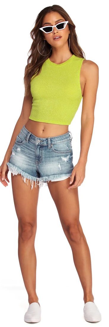 On The Fray Low Rise Shorts