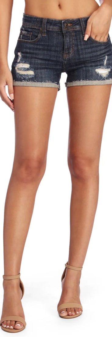 Cuffed Up For Summer Denim Shorts