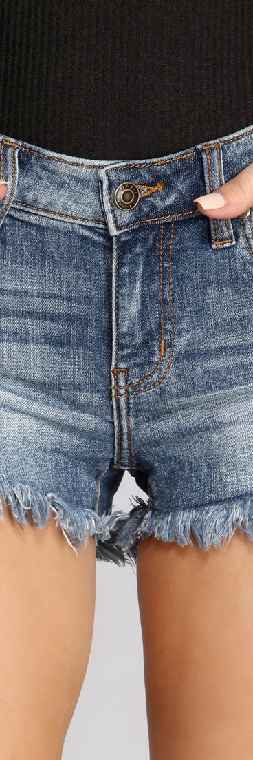 Pixie Low Rise Cut Off Jean Shorts