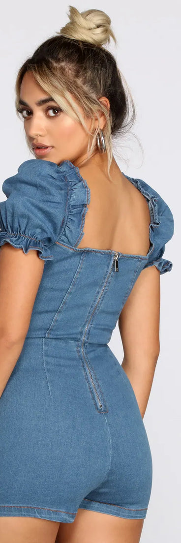 Casual Cutie Denim Romper