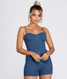 Stylish Sweetheart Denim Romper