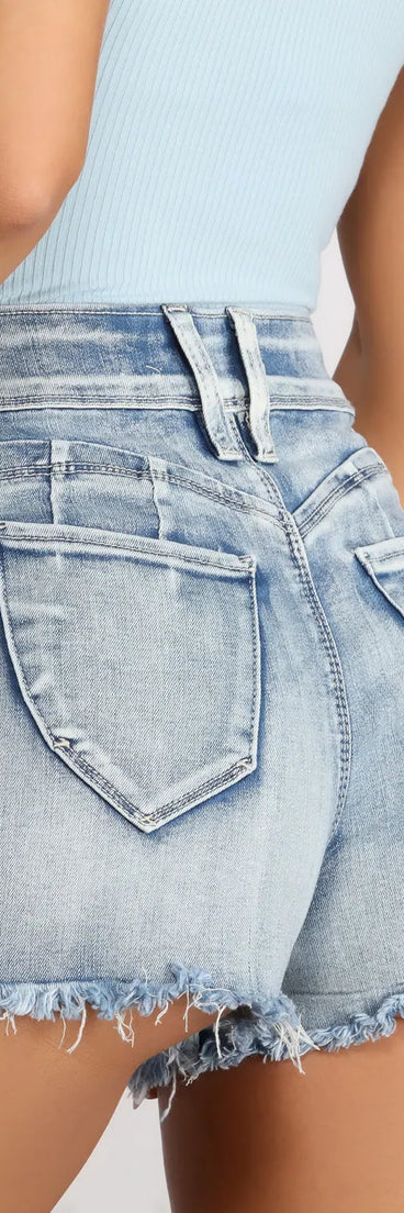 On the Rise Destructed Fringe Shorts