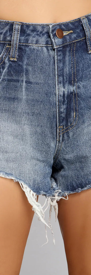 Reese High-Rise Cutoff Denim Shorts