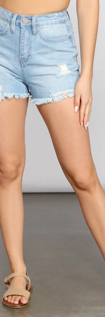 Sunny Days Ahead Cutoff Denim Shorts