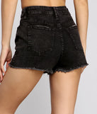 Fab And Frayed High-Rise Denim Shorts