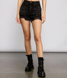 Fab And Frayed High-Rise Denim Shorts