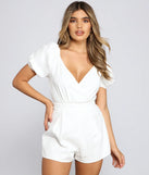 All Eyes On Me Puff Sleeve Romper