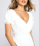 All Eyes On Me Puff Sleeve Romper