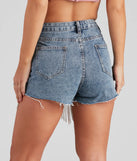 The Edge Of Fringe High Waist Denim Shorts