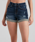 Meli Mid-Rise Cuffed Denim Shorts by Windsor Denim