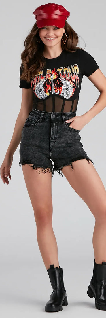 Reese Distressed Mom Shorts by Windsor Denim