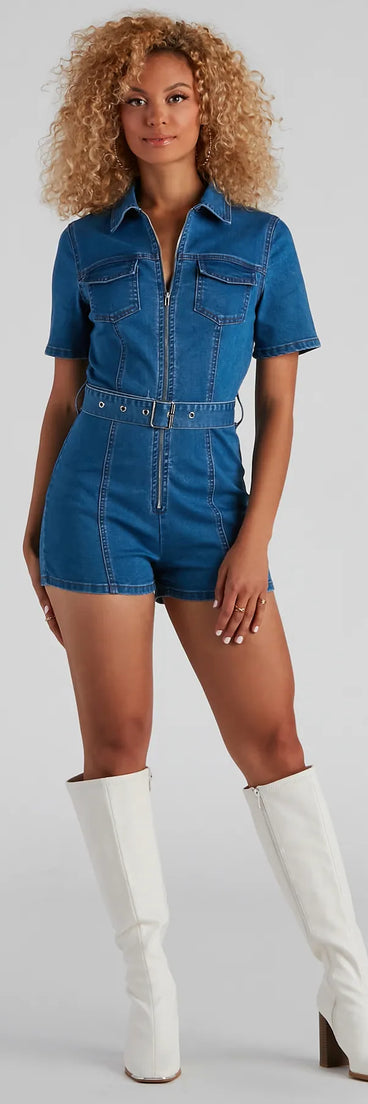 Jean Spirit Utility Denim Romper