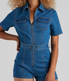 Jean Spirit Utility Denim Romper