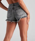 Remy High-Rise Frayed Hem Shorts
