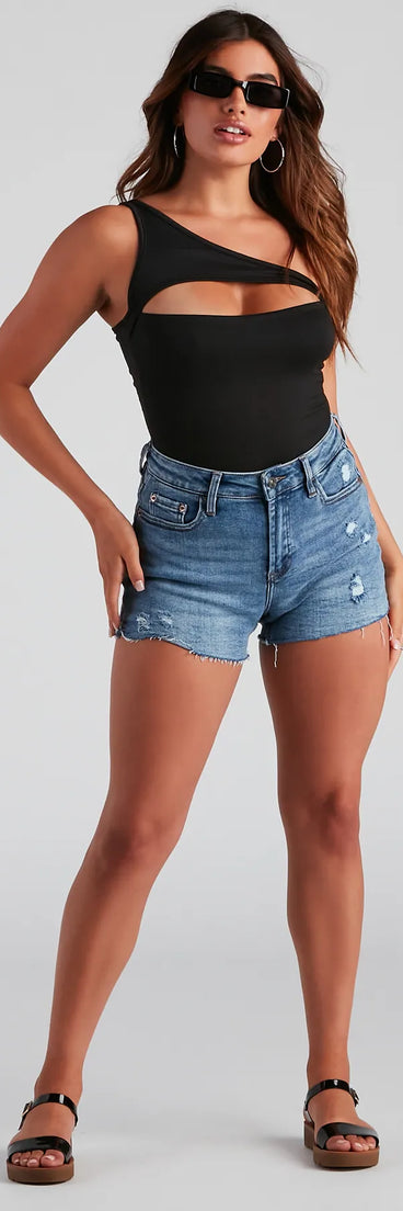 Remy High-Rise Distressed Shorts