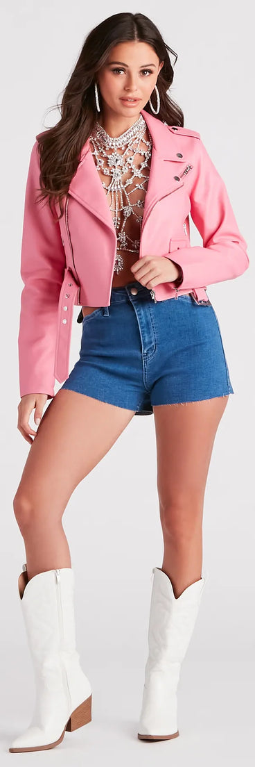 Remy High-Rise Cutout Shorts By Windsor Denim