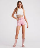 Remy High-Rise Acid-Wash Denim Shorts by Windsor Denim