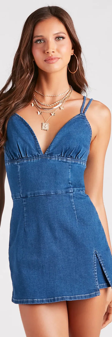 Summer Style Icon Denim Skort Romper