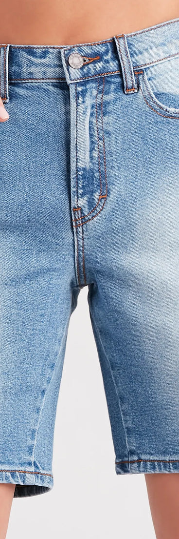 Level Up Cargo Bermuda Denim Shorts