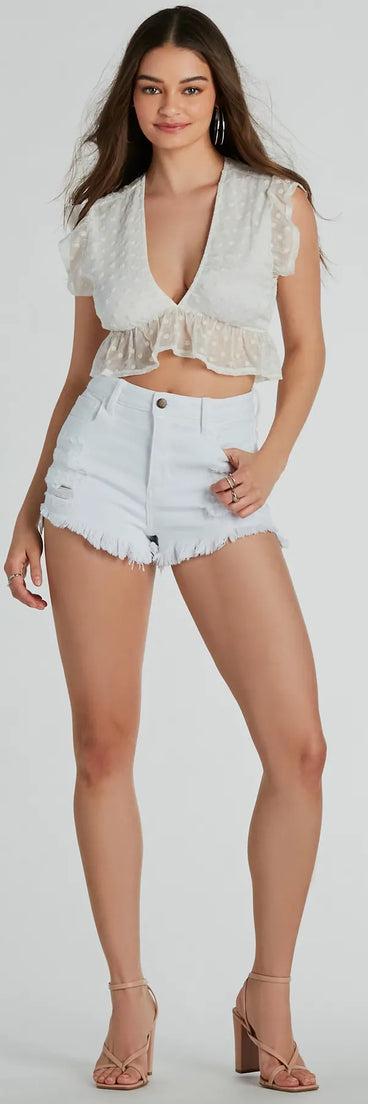 Remy High-Rise Distressed Shorts By Windsor Denim