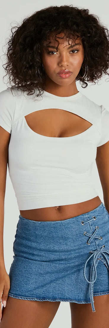 Born To Be Coveted Mid-Rise Lace-Up Denim Skort