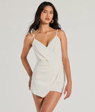 Sweetest Addition Surplice Wrap Denim Romper
