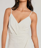 Sweetest Addition Surplice Wrap Denim Romper