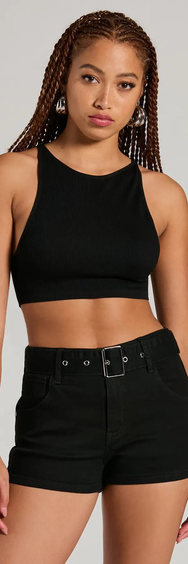 
Upgrade your style game for 2025 with the Summer Girlie Mid Rise Belted Denim Shorts in black, perfect for any fashion-forward wardrobe.