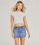 
Upgrade your style game for 2025 with the Total Perfection Mid Rise Denim Mini Skort in dark denim, perfect for any fashion-forward wardrobe.