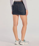Stay flirty and fuss-free in the Forever Staple Mid-Rise Denim Shorts, a light blue denim skort that’s all about movement and edge.