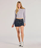 Create bold, fashion-forward looks for summer with the Classic Staple Denim Mini Skort in dark denim wash, a must-have piece from Windsor’s collection of stylish bottoms for women.