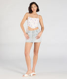 Pair the Set It Straight Mid-Rise Denim Skort with your favorite crop or bodysuit for effortless warm-weather looks with on-trend light blue skorts that speak your style.