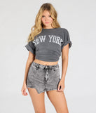 Create bold, fashion-forward looks for spring or summer with the Style So Cool High-Rise Mini Denim Skort in gray, a must-have piece from Windsor’s collection of stylish bottoms for women.